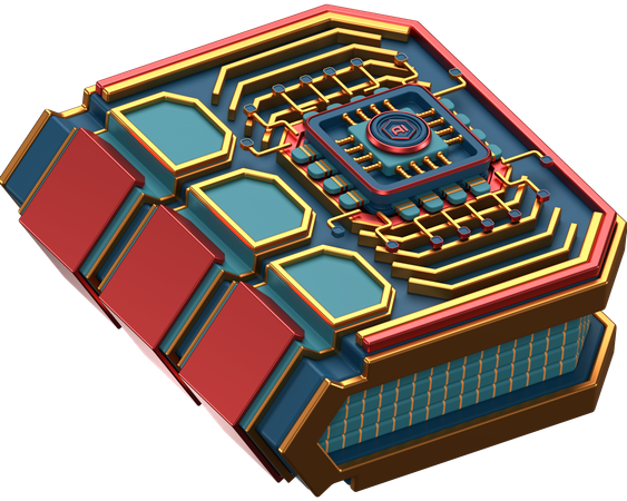 Ai Chip  3D Icon