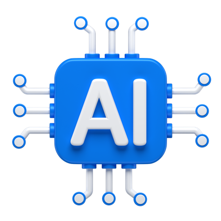 Ai Chip  3D Icon