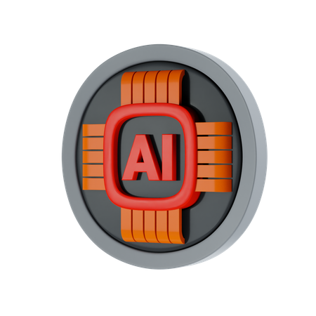 Ai Chip  3D Icon