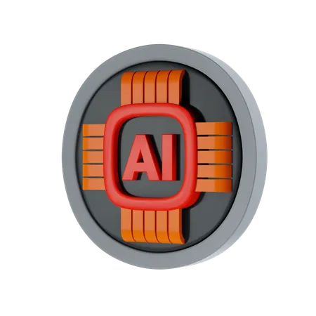 Ai Chip  3D Icon