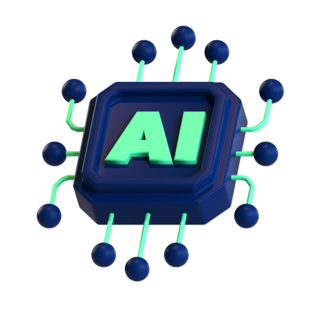 Ai chip  3D Icon