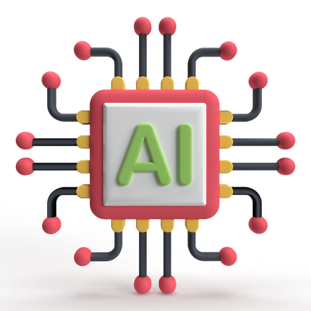 AI Chip  3D Icon
