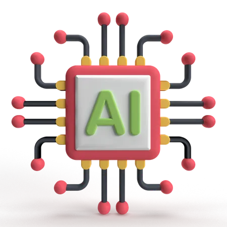 AI Chip  3D Icon