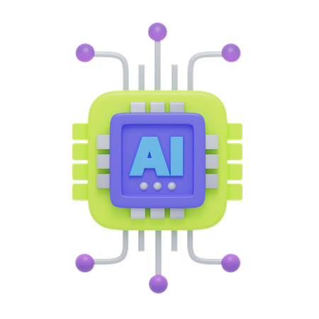 Ai Chip  3D Icon