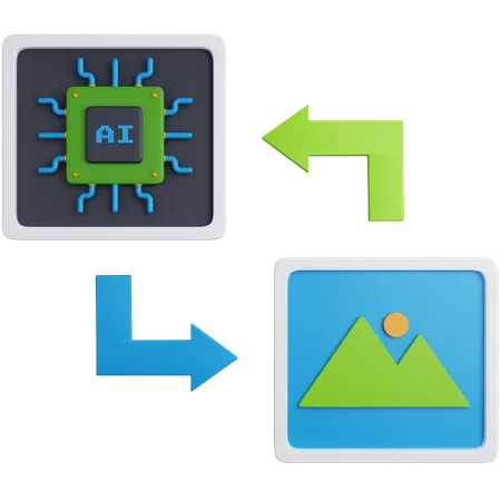 Ai Chip  3D Icon