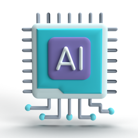 AI Chip  3D Icon