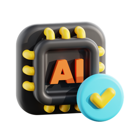 Ai Chip  3D Icon