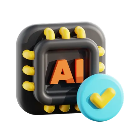 Ai Chip  3D Icon