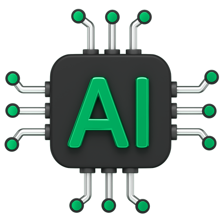 Ai Chip  3D Icon