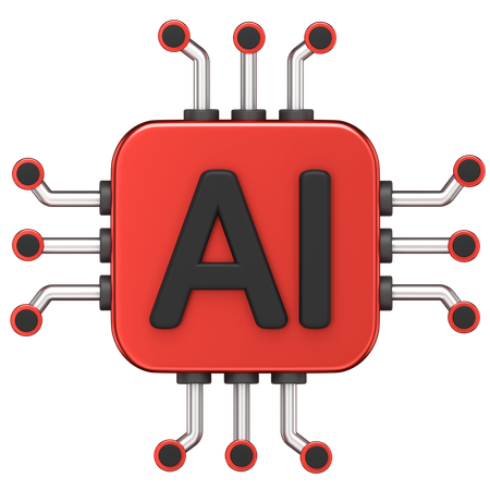 Ai Chip  3D Icon