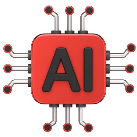 Ai Chip  3D Icon