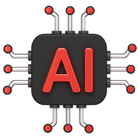 Ai Chip  3D Icon