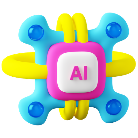 Ai Chip  3D Icon