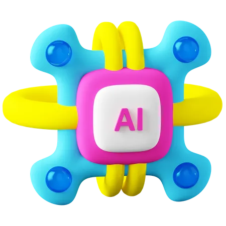 Ai Chip  3D Icon