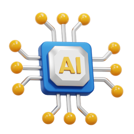 AI CHIP  3D Icon