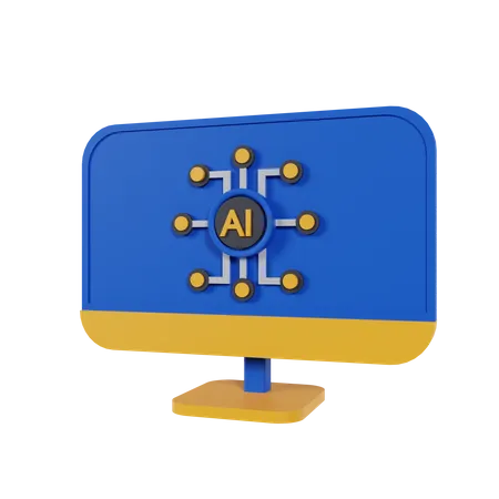 Ai Chip  3D Icon