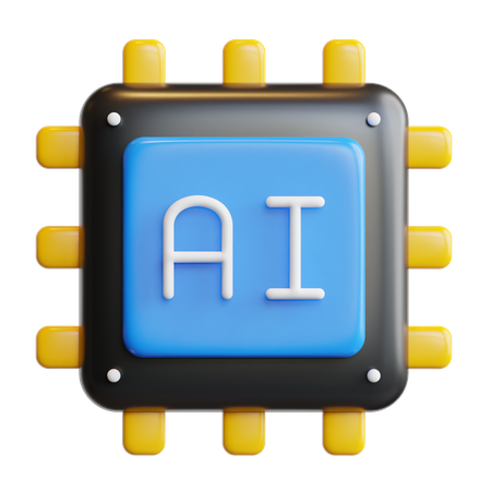 Ai Chip  3D Icon