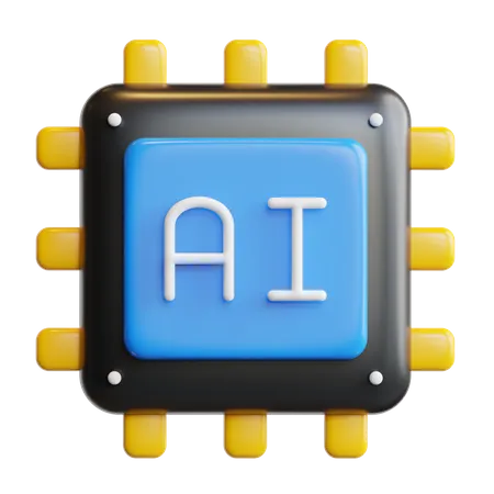 Ai Chip  3D Icon