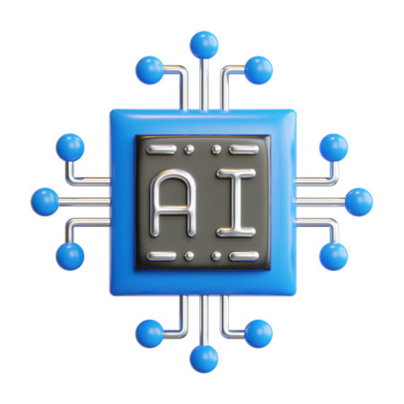 Ai Chip  3D Icon