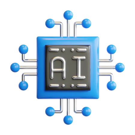 Ai Chip  3D Icon