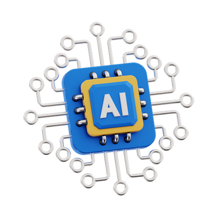 Ai Chip  3D Icon