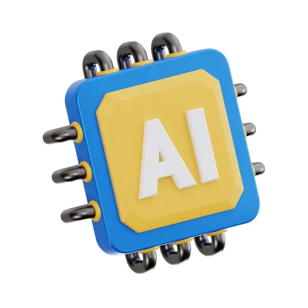 Ai Chip  3D Icon