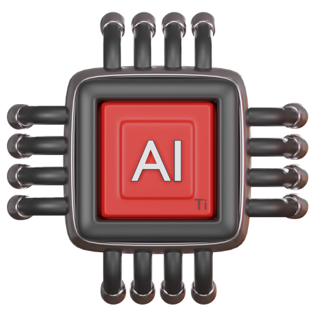 Ai Chip  3D Icon