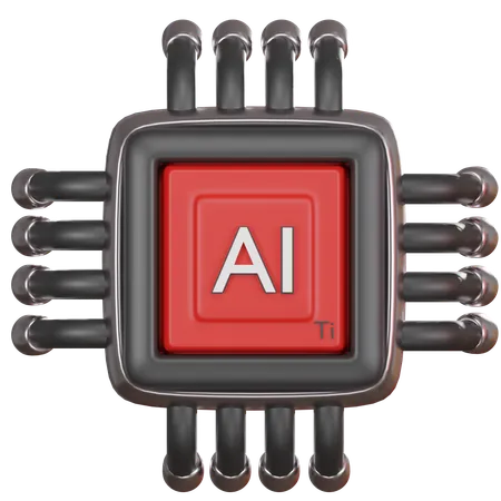 Ai Chip  3D Icon