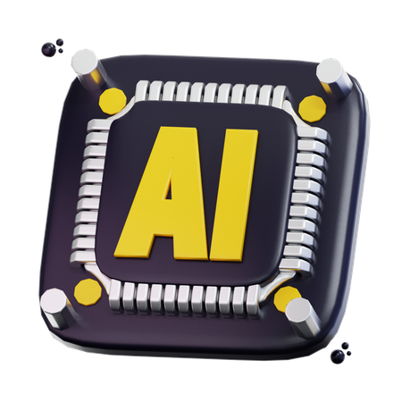 Ai Chip  3D Icon