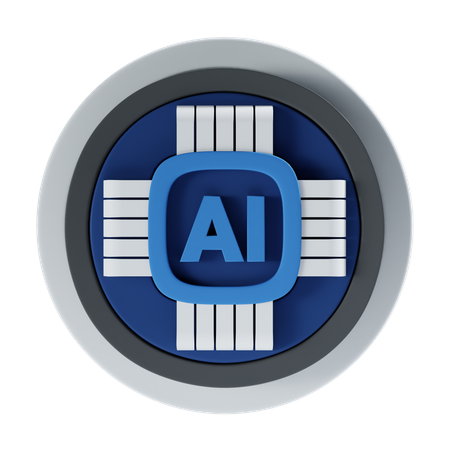 Ai Chip  3D Icon