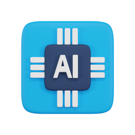 Ai Chip  3D Icon