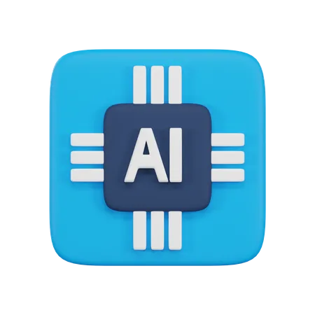 Ai Chip  3D Icon