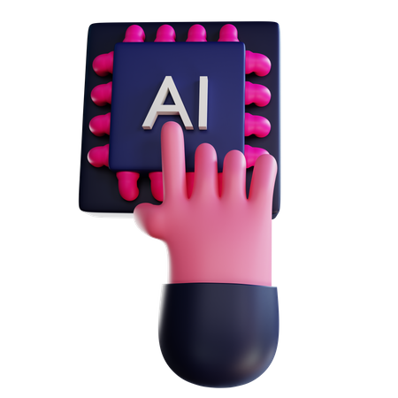 Ai Chip  3D Icon