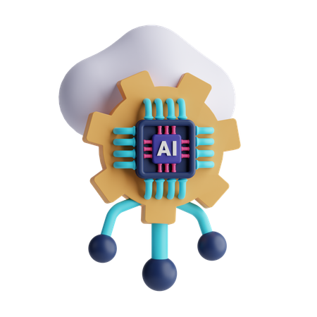 Ai Chip  3D Icon
