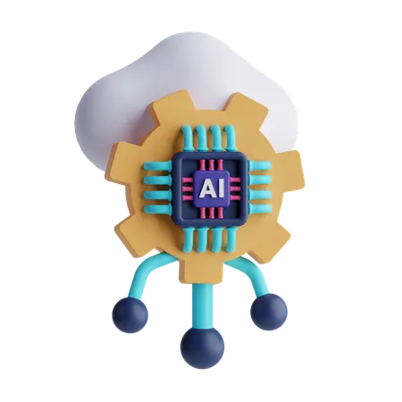 Ai Chip  3D Icon