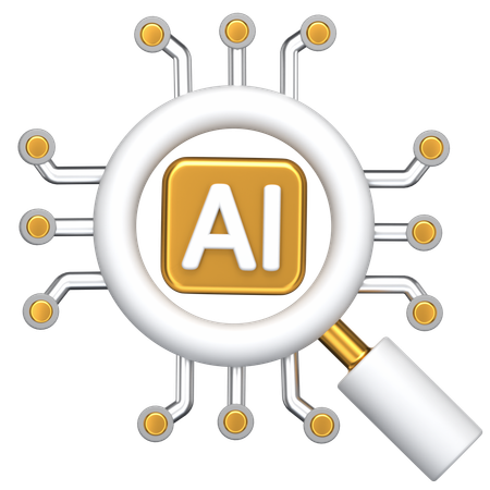 Ai Chip  3D Icon