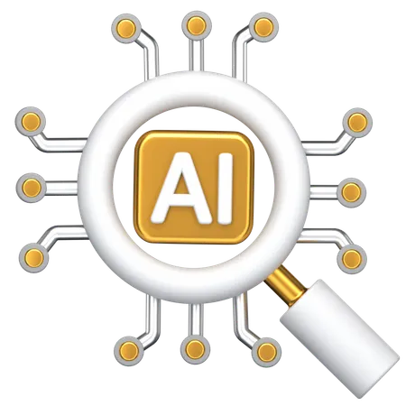 Ai Chip  3D Icon