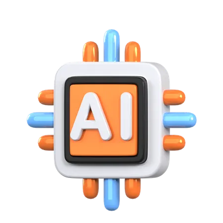 AI Chip  3D Icon