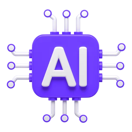 Ai Chip  3D Icon