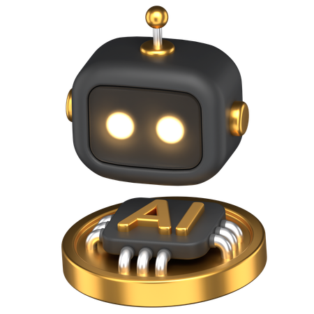 Ai Chip  3D Icon