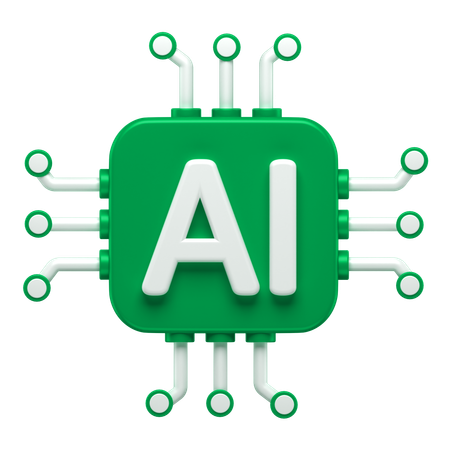 Ai Chip  3D Icon