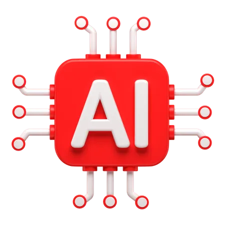 Ai Chip  3D Icon