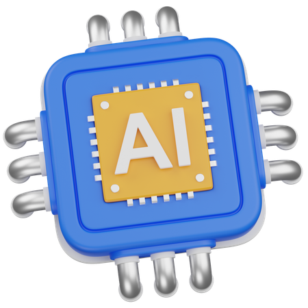 Ai chip  3D Icon