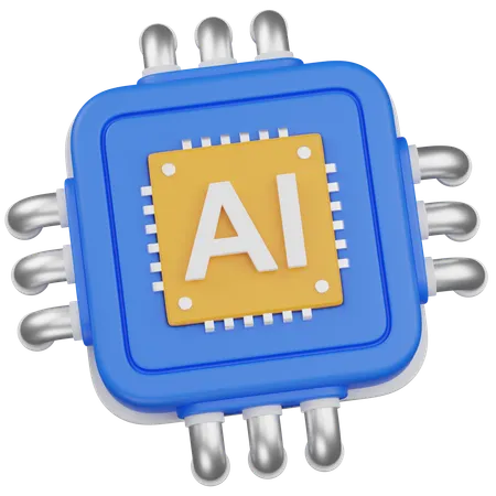 Ai chip  3D Icon