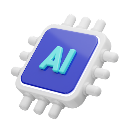 AI Chip  3D Icon