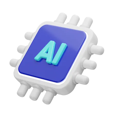 AI Chip  3D Icon