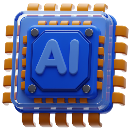 Ai Chip  3D Icon