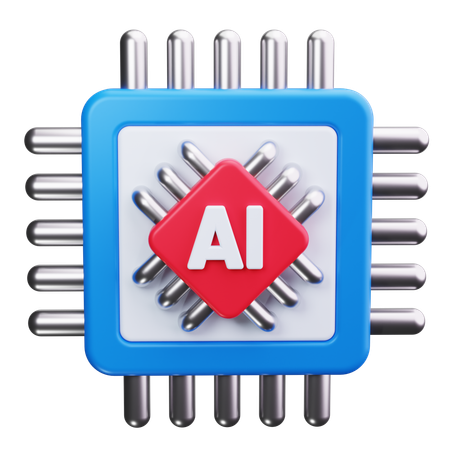 Ai Chip  3D Icon