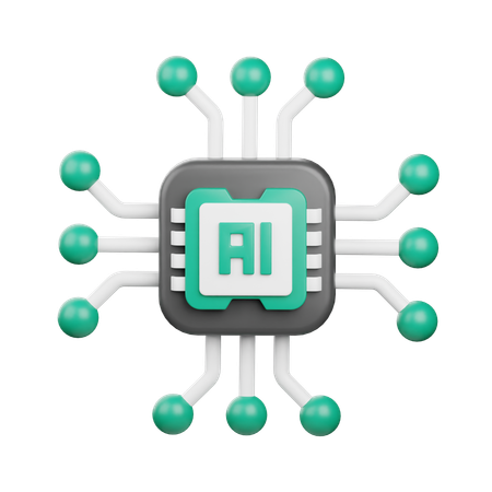 Ai Chip  3D Icon