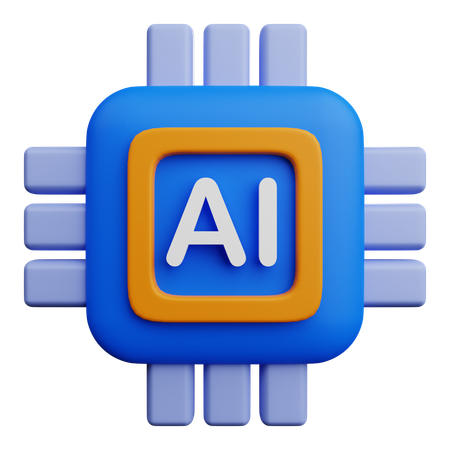AI Chip  3D Icon